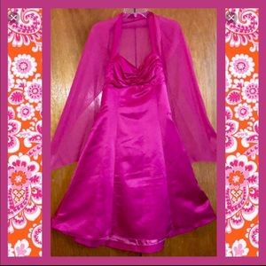 Hot Pink Semi Formal Dress - Size Large